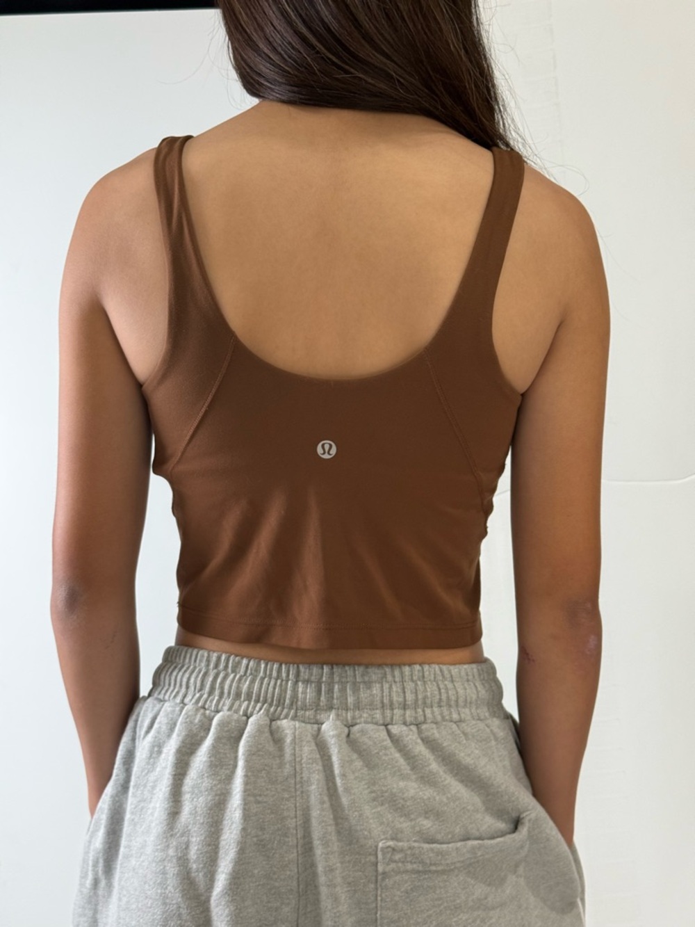 lululemon athletica Brown Scoop-Back Tank Top
